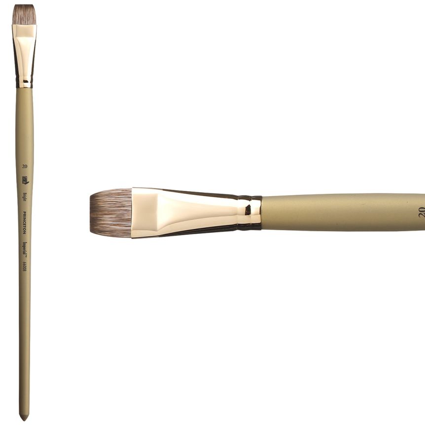 Princeton Imperial Series 6600 Synthetic Mongoose Brush - Bright, Long Handle, Size 20