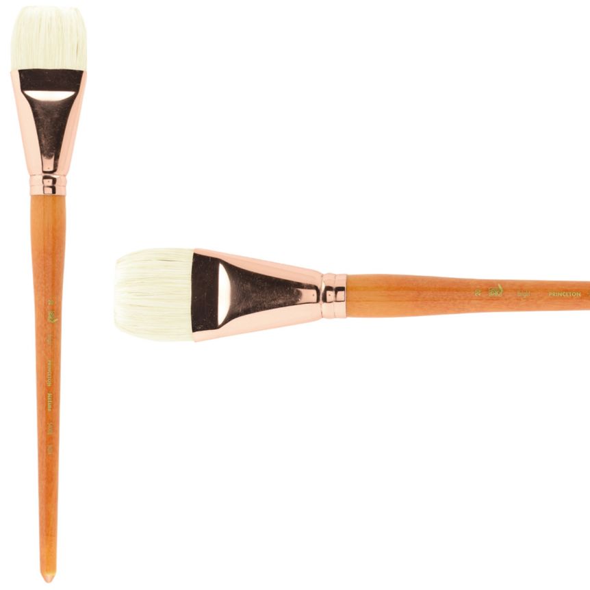 Princeton Refine Series 5400 Natural Bristle Brush - Bright, Long Handle, Size 20