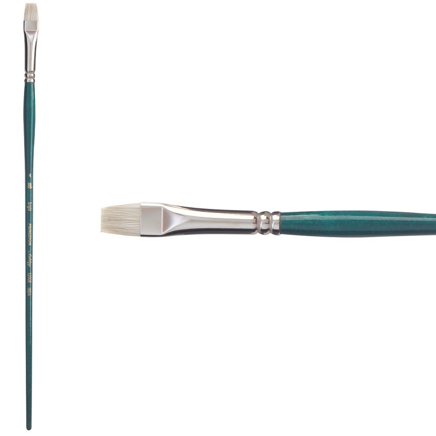 Princeton Ashley Series 5200 Natural Bristle Brush - Bright, Long Handle, Size 4