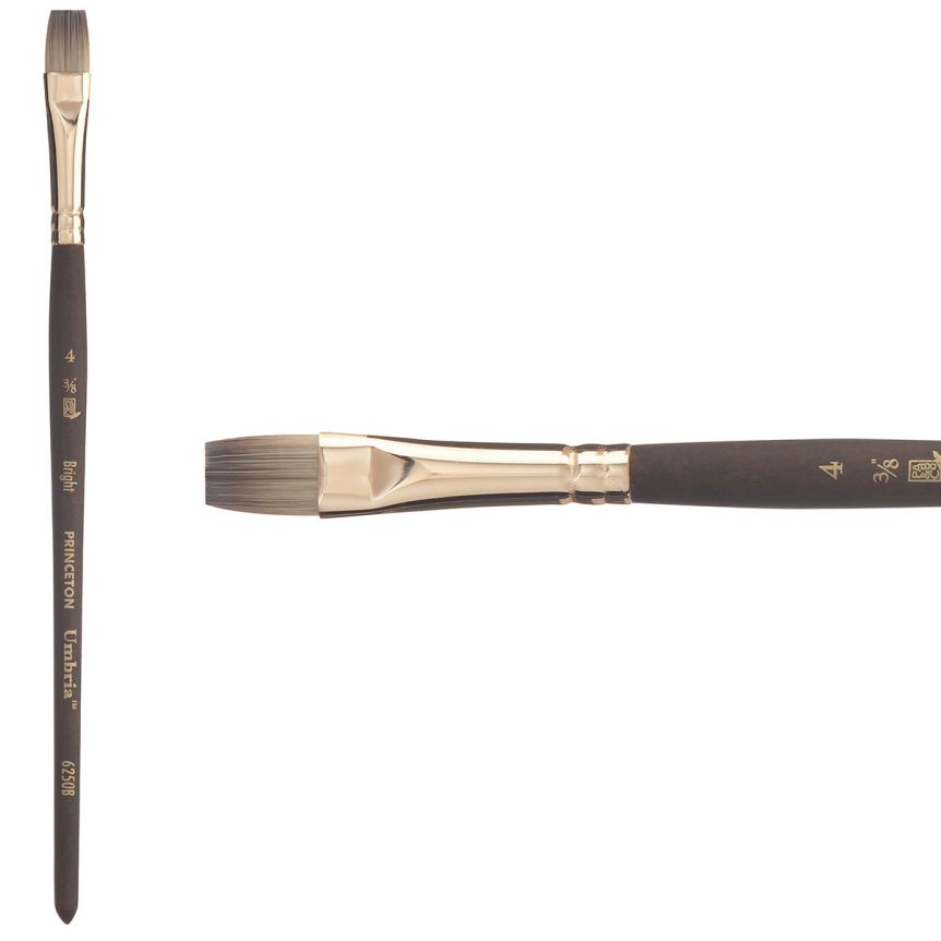 Princeton Umbria Series 6250 Synthetic Brush - Bright, Short Handle, Size 4
