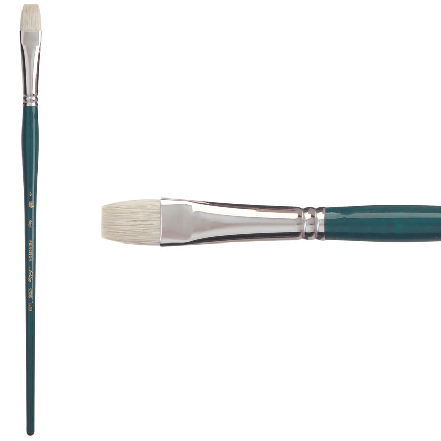 Princeton Ashley Series 5200 Natural Bristle Brush - Bright, Long Handle, Size 8