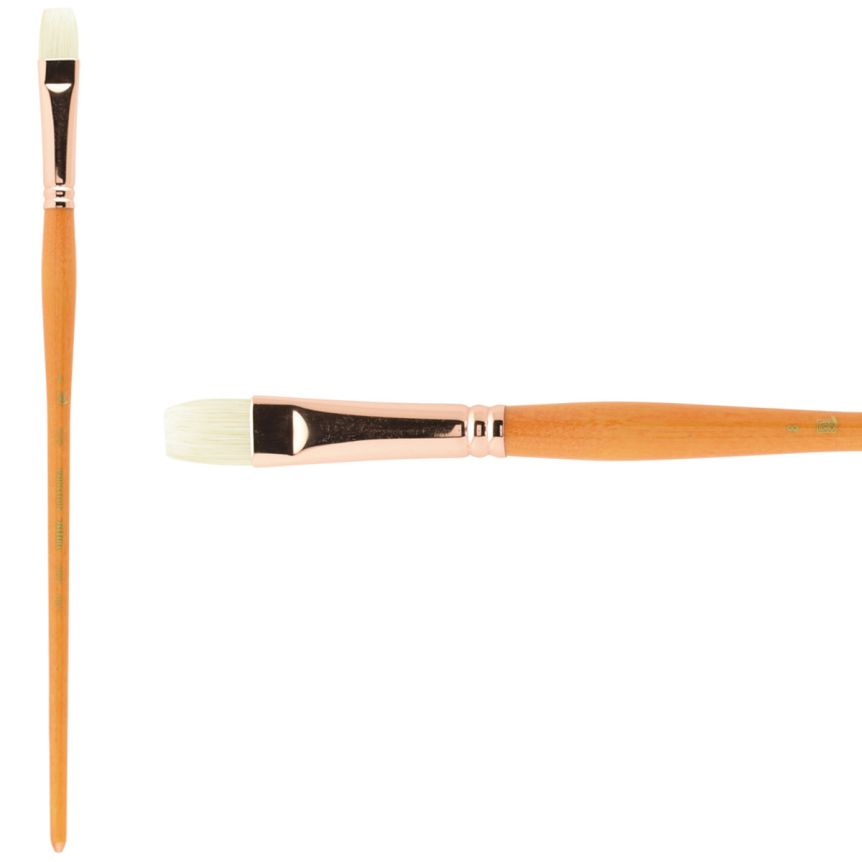 Princeton Refine Series 5400 Natural Bristle Brush - Bright, Long Handle, Size 8