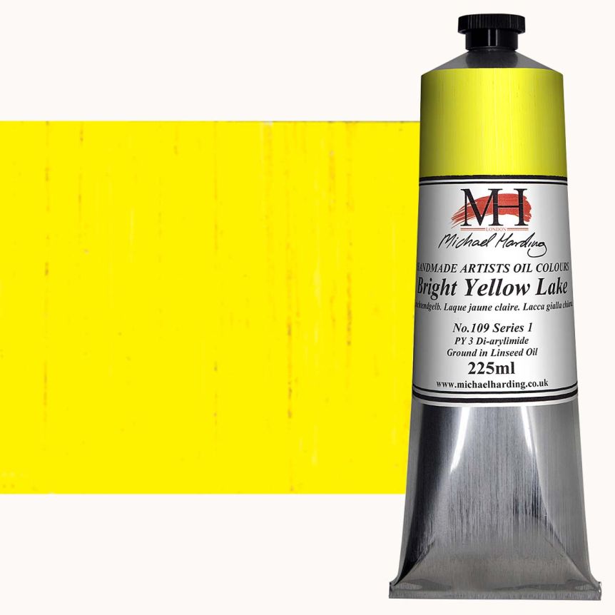 Michael Harding Oil Color - Bright Yellow Lake, 225ml Tube
