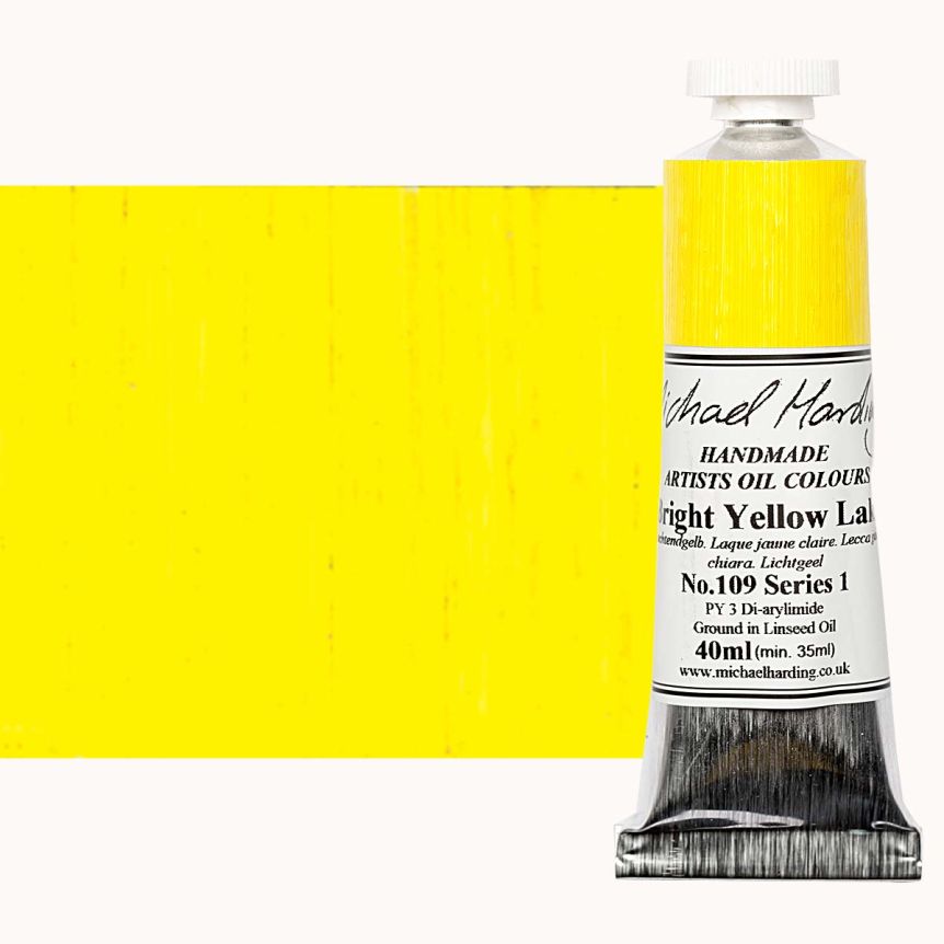 Michael Harding Oil Color - Bright Yellow Lake, 40ml Tube
