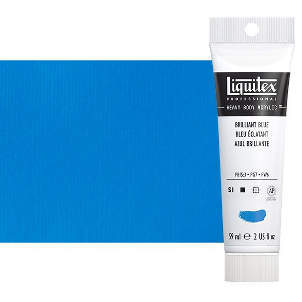 Liquitex Heavy Body Acrylic - Brilliant Blue, 2oz Tube