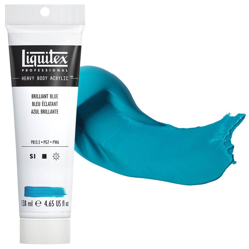 Liquitex Heavy Body Acrylic - Brilliant Blue, 4.65oz Tube
