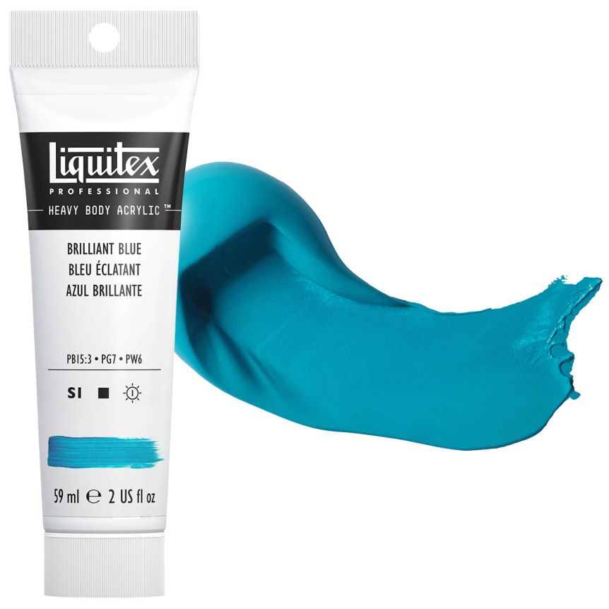 Liquitex Heavy Body Acrylic - Brilliant Blue, 2oz Tube