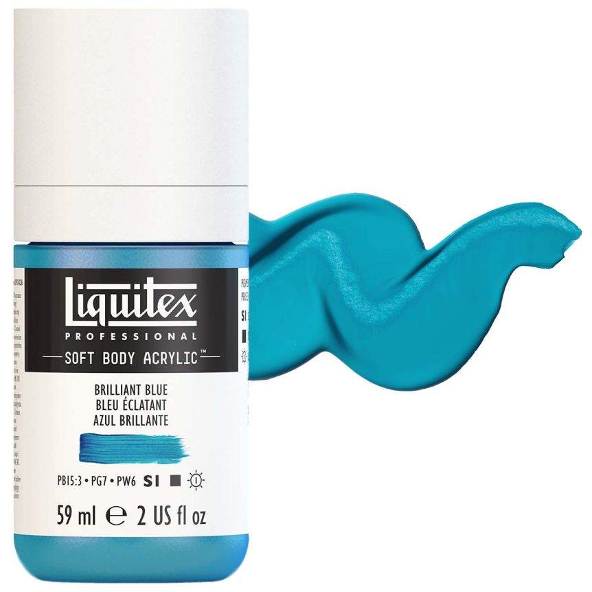 Liquitex Professional Soft Body Acrylic - Brilliant Blue, 2oz Bottle