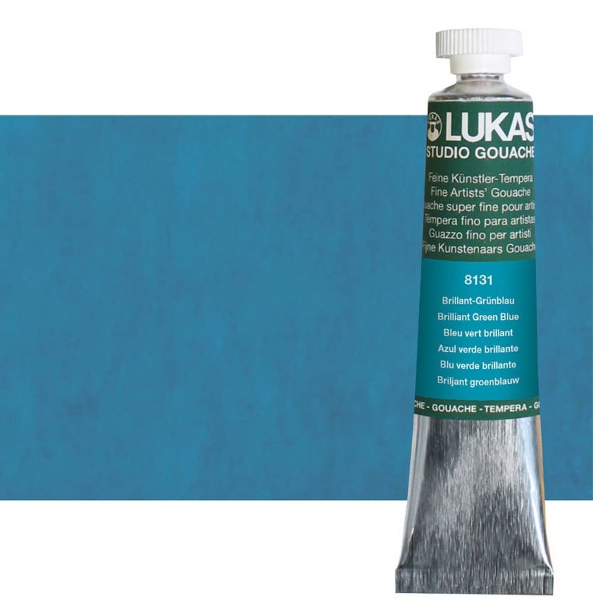 LUKAS Designer's Gouache 20 ml Tube - Brilliant Green Blue