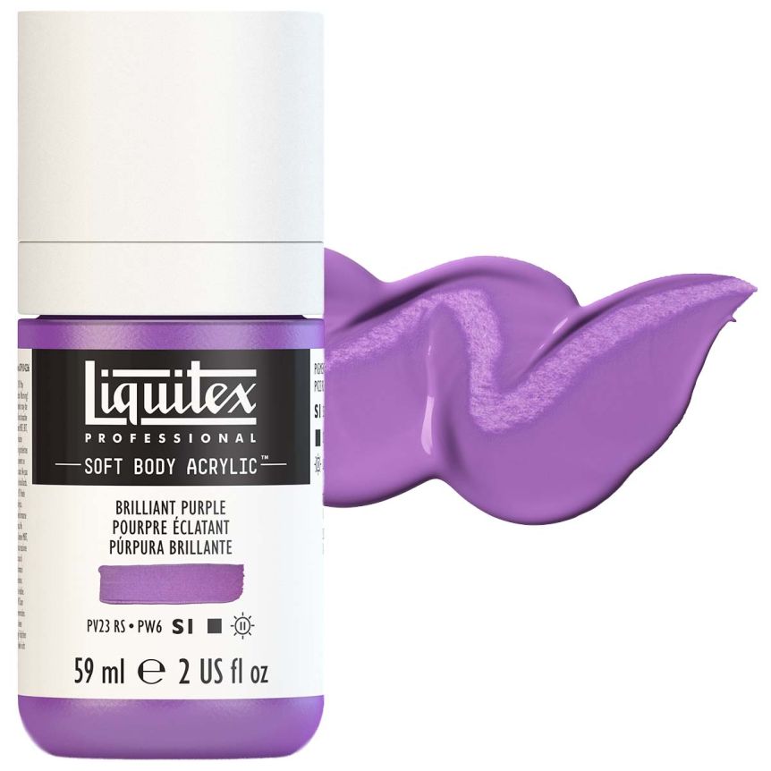 Liquitex Professional Soft Body Acrylic - Brilliant Purple, 2oz Bottle
