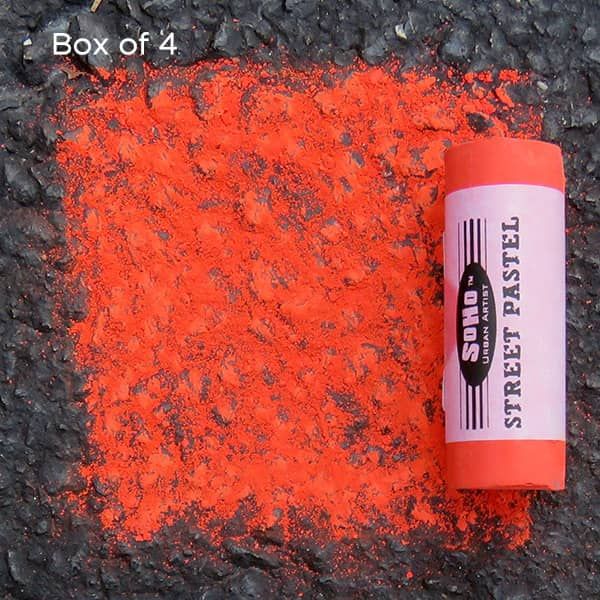 Box of 4 Soho Jumbo Street Pastels Brilliant Red