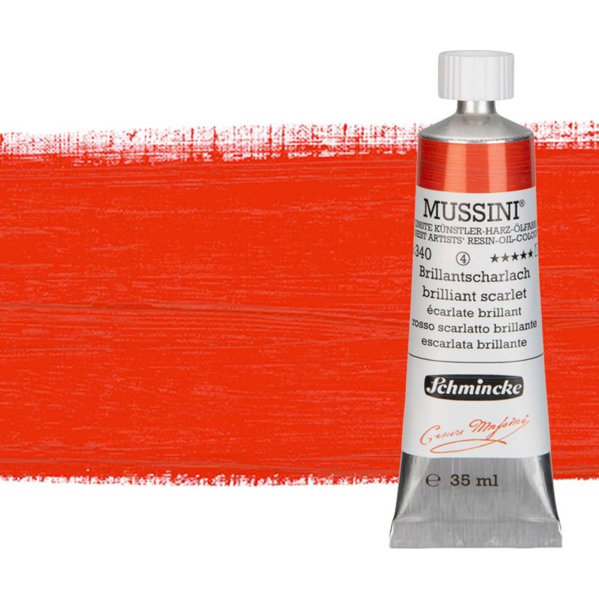 Schmincke Mussini Oil Color 35 ml Tube - Brilliant Scarlet
