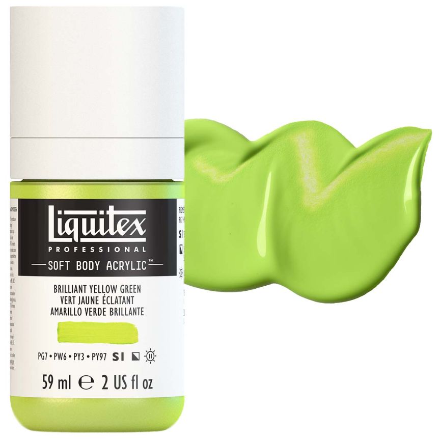 Liquitex Professional Soft Body Acrylic - Brilliant Yellow Green, 2oz Bottle