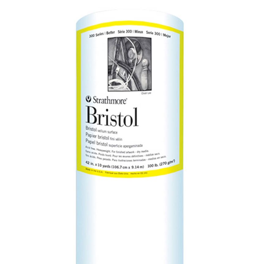 Strathmore Paper Roll 300 Series Bristol Vellum 42"x10yd Roll