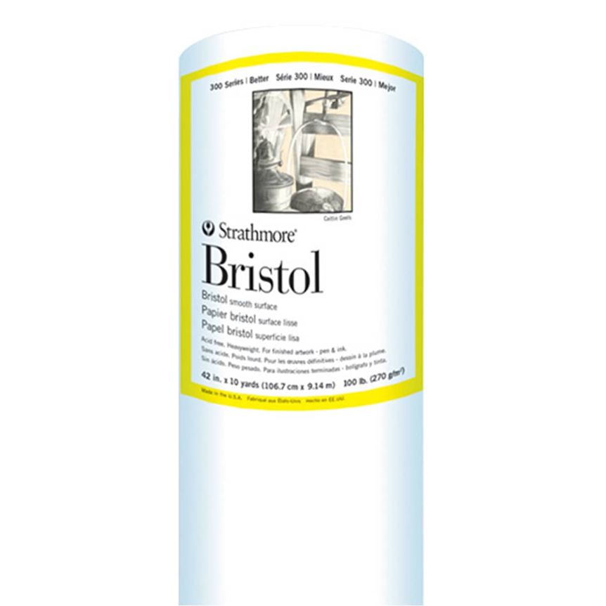 Strathmore Paper Roll 300 Series Bristol Smooth 42"x10 Yd Roll