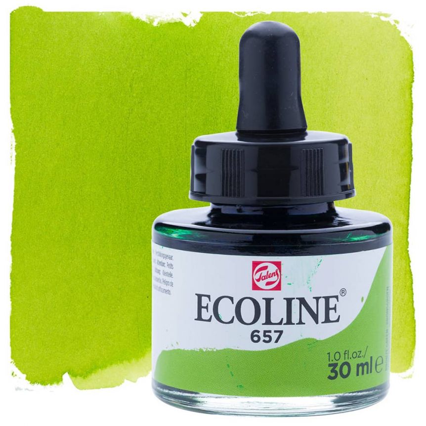 Ecoline Liquid Watercolor 30ml Pipette Jar Bronze Green