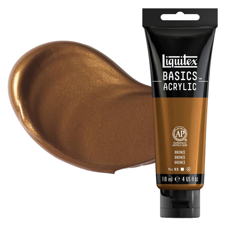 Liquitex Basics Acrylic Paint - Bronze, 4oz Tube