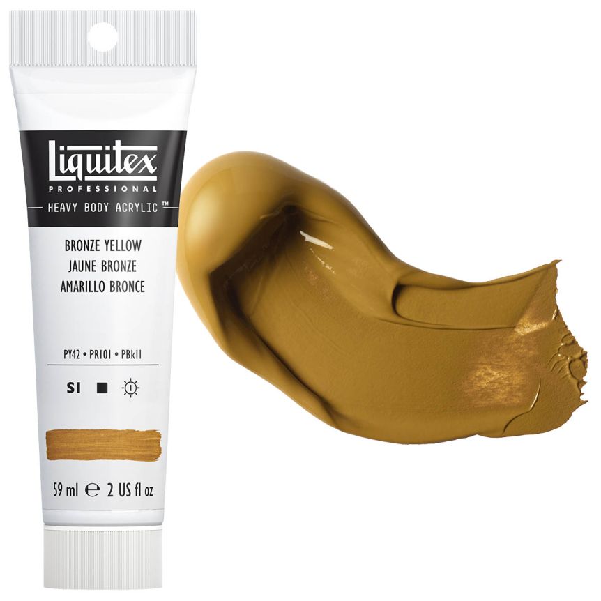 Liquitex Heavy Body Acrylic - Bronze Yellow, 2oz Tube