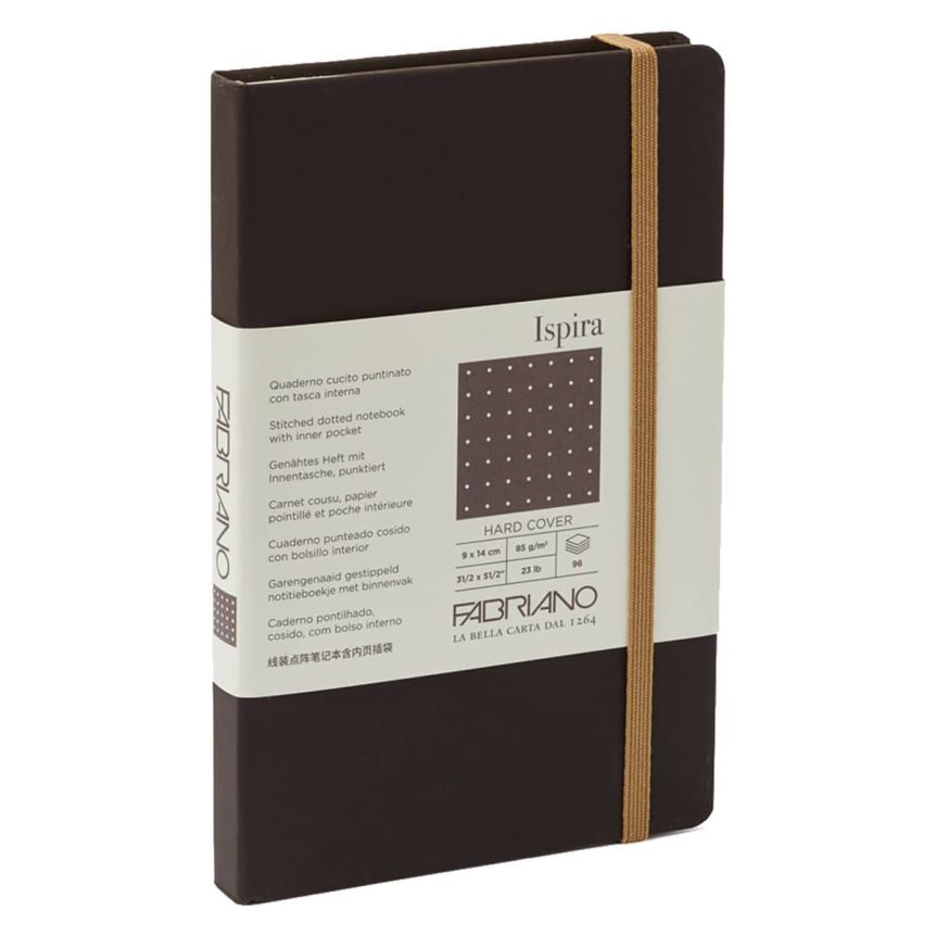 Fabriano Ispira Notebooks 3.5 x 5.5 Dot Grid Hardbound (96-Sheets) Black 