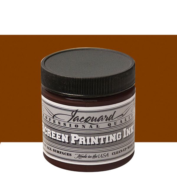 Jacquard Screen Printing Ink 4 oz Jar - Brown