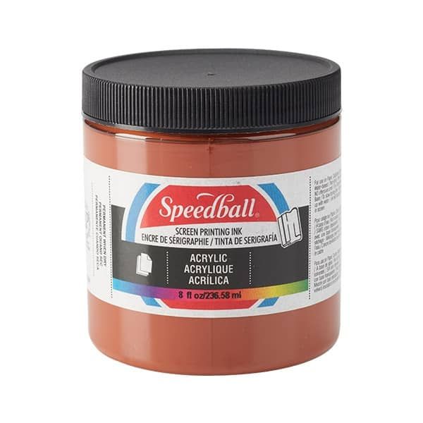  Brown 8oz Jar Speedball Acrylic Screen Printing Ink