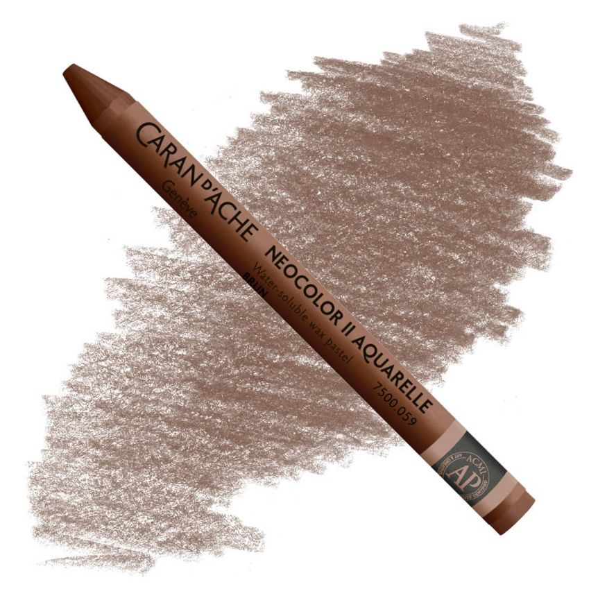 Caran d'Ache Neocolor II Water-Soluble Wax Pastels - Brown, No. 059
