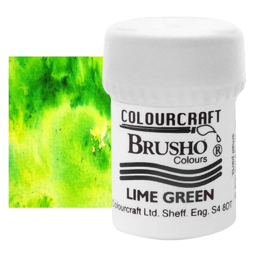 Brusho Crystal Colour, Lime Green, 15 grams