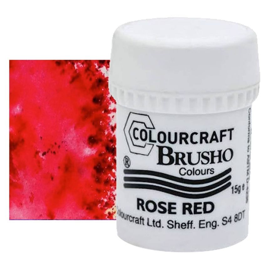 Brusho Crystal Colour, Rose Red, 15 grams