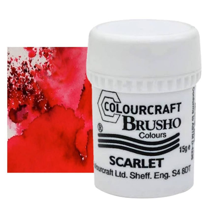 Brusho Crystal Colour, Scarlet, 15 grams