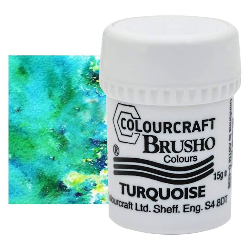 Brusho Crystal Colour, Turquoise, 15 grams