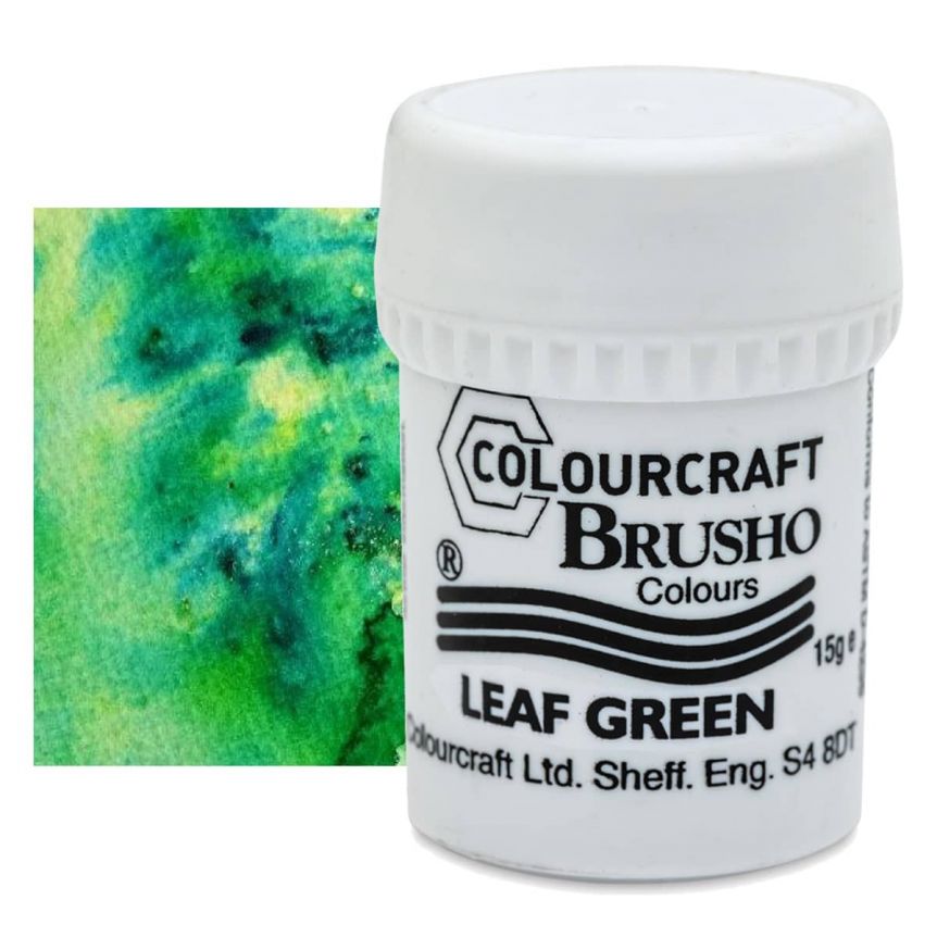 Brusho Crystal Colour, Leaf Green, 15 grams