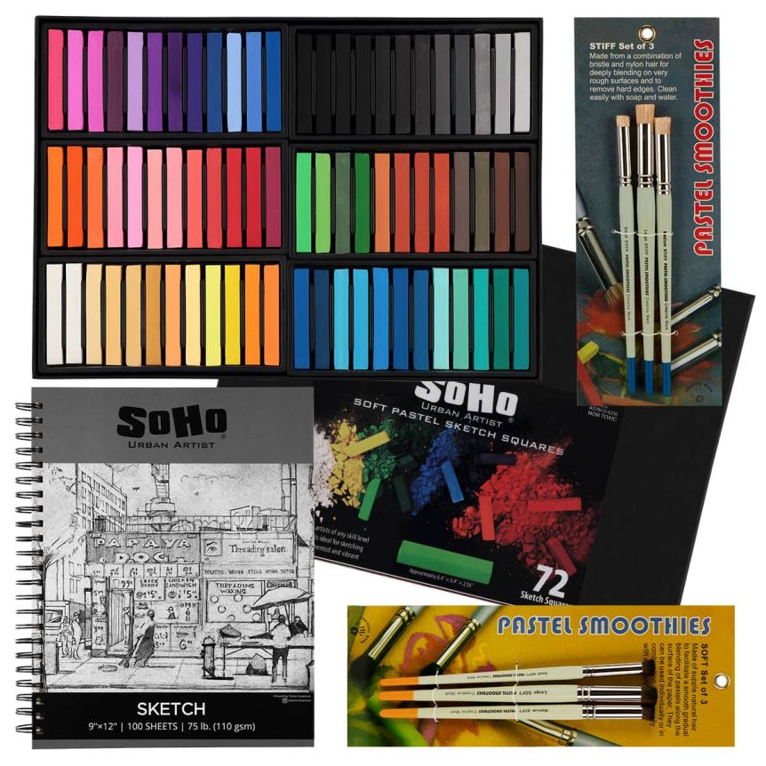 Soho Pastel Square Stick Back to School Set of 72