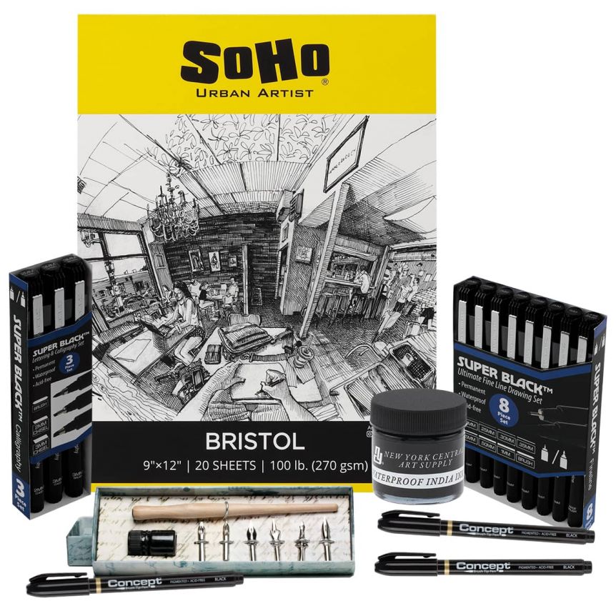 SoHo Urban Artist 100 lb Bristol Paper Pad 9x12 (20-Sheets