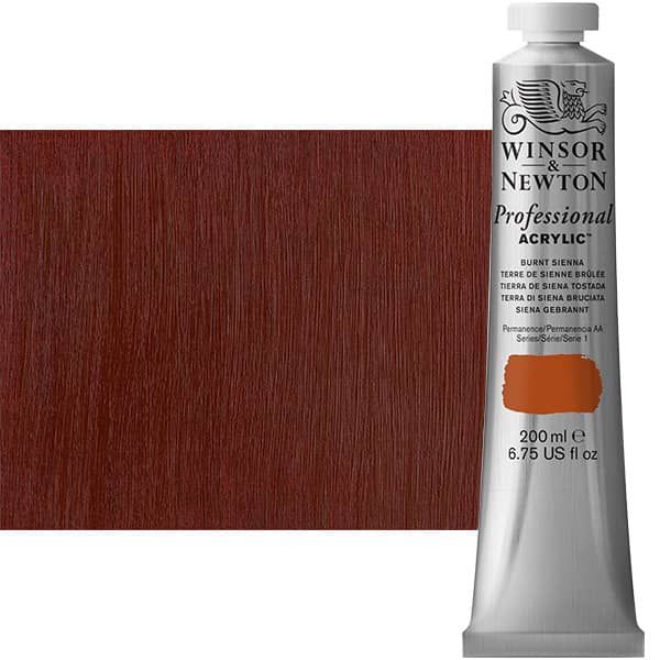 Winsor & Newton Professional Acrylic Burnt Sienna 200 ml