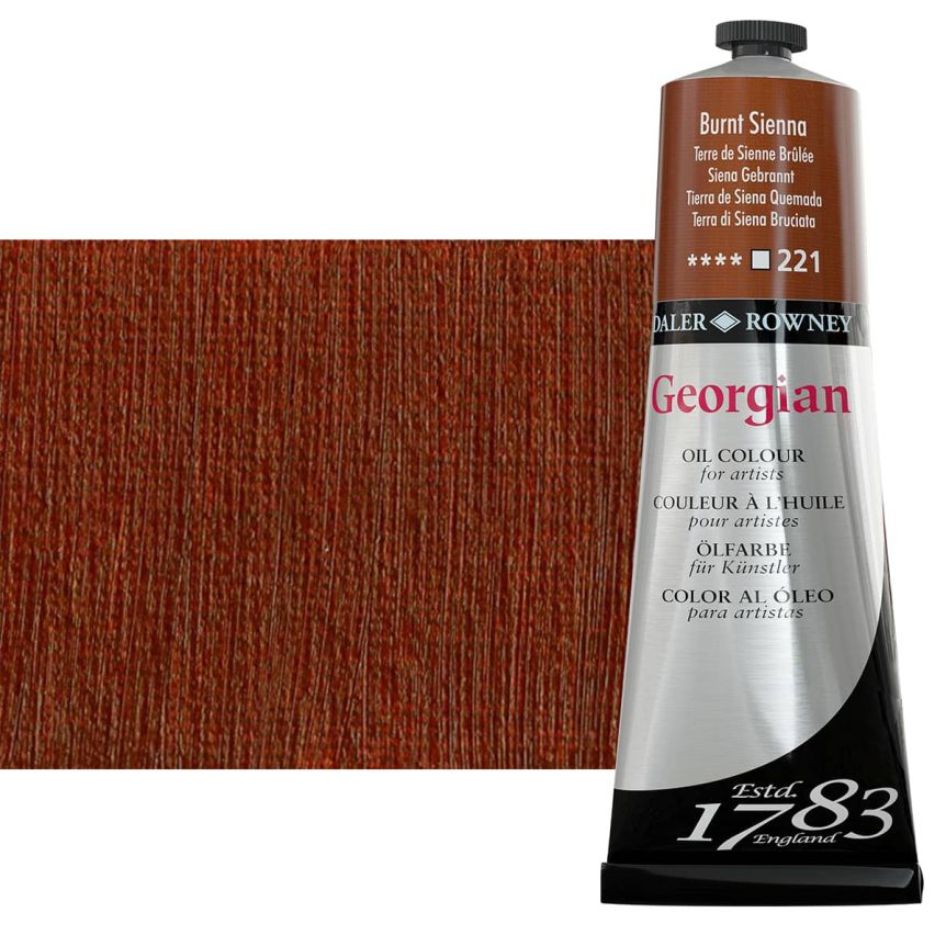 Daler-Rowney Georgian Oil Color 225ml Tube - Burnt Sienna