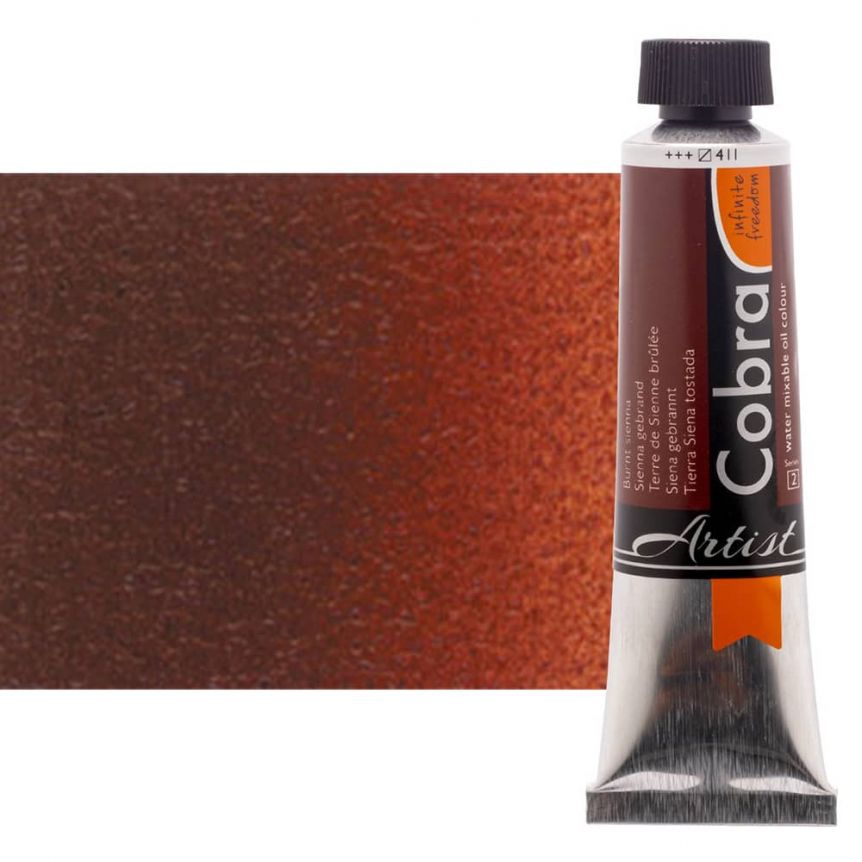 Cobra Water-Mixable Oil Color 40ml Tube - Burnt Sienna