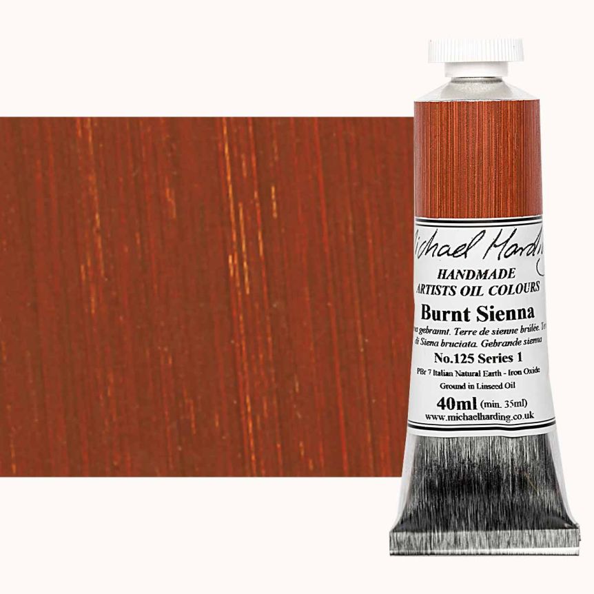 Michael Harding Oil Color - Burnt Sienna, 40ml Tube
