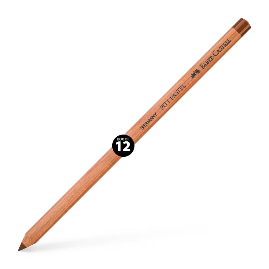 Faber-Castell Pitt Pastel Pencil, No. 283 - Burnt Sienna (Box of 12)