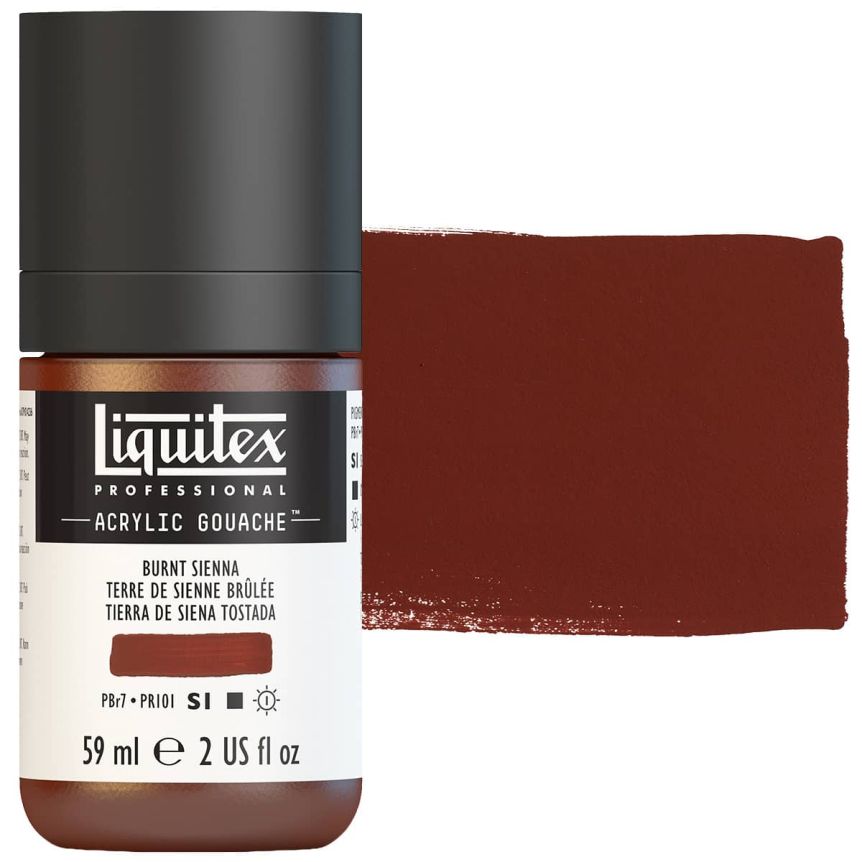 Liquitex Professional Acrylic Gouache - Burnt Sienna, 2oz Bottle