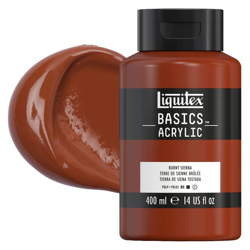 Liquitex Basics Acrylic Paint Burnt Sienna 400ml