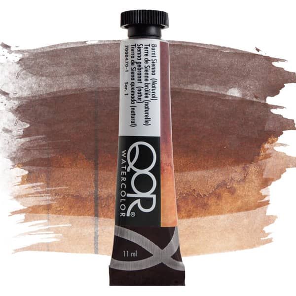QoR Watercolor 11ml Tube - Burnt Sienna Natural