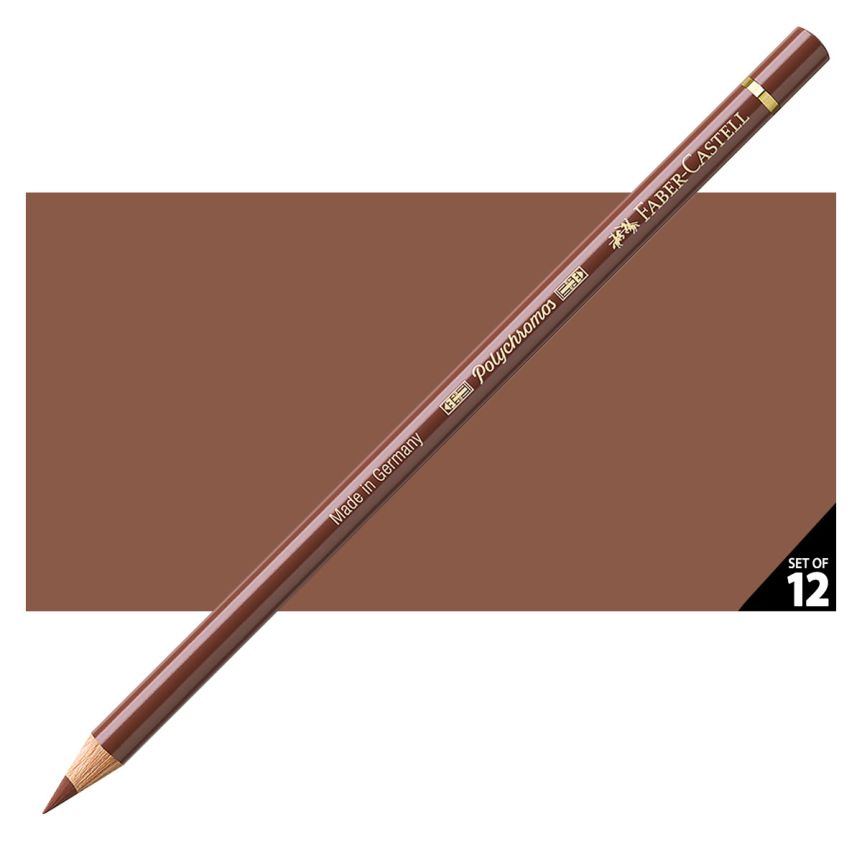 Faber-Castell Polychromos Pencil, No. 283 - Burnt Sienna (Box of 12)