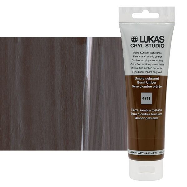 LUKAS CRYL Studio 125 ml Tube - Burnt Umber