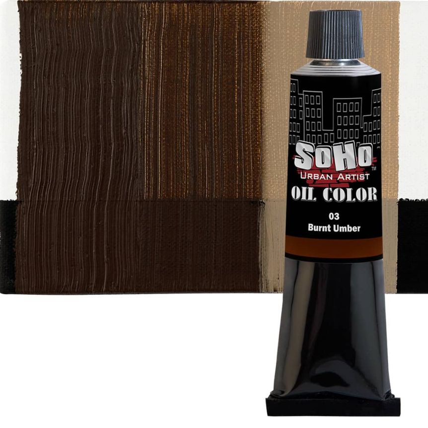 SoHo Artist Oil Color Burnt Umber 170 ml Tube