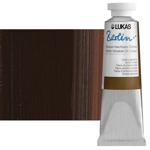 LUKAS Berlin Water Mixable Oil Burnt Umber 37 ml Tube