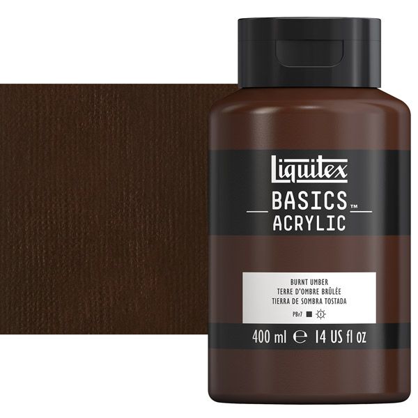 Liquitex Basics Acrylic Paint Burnt Umber 400ml
