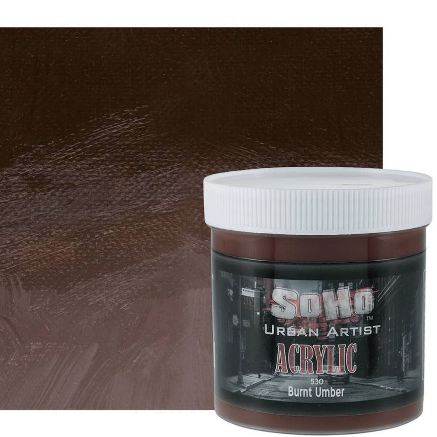 SoHo Urban Artists Heavy Body Acrylic - Burnt Umber, 500ml