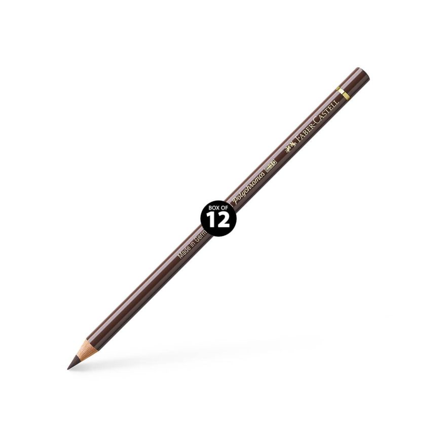 Faber-Castell Polychromos Pencil, No. 280 - Burnt Umber (Box of 12)
