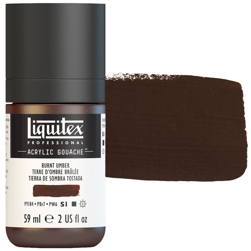 Liquitex Professional Acrylic Gouache - Burnt Umber, 2oz Bottle