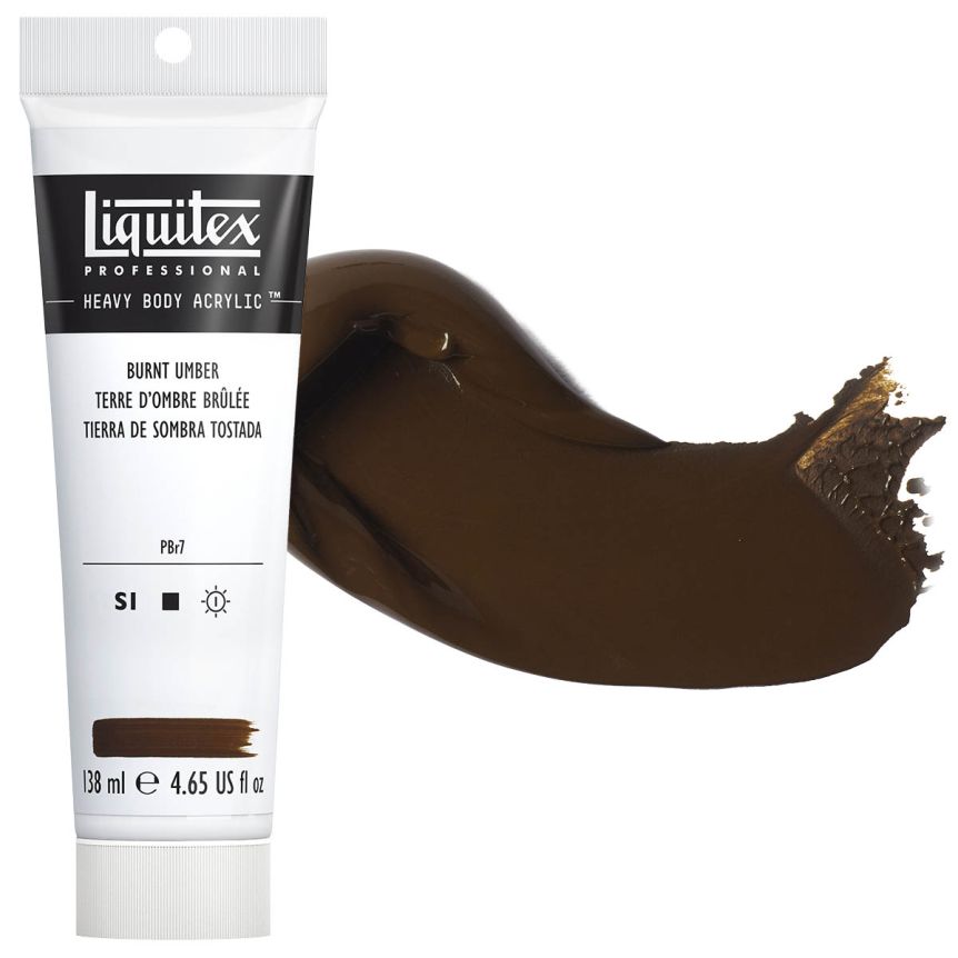 Liquitex Heavy Body Acrylic - Burnt Umber, 4.65oz Tube